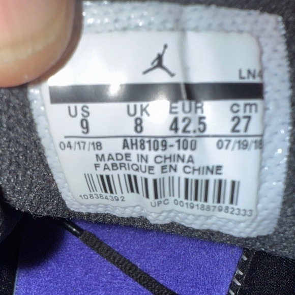 Jordan Jumpman Quick 23 Concords Released 2018 Athletic Shoes Black White Purple